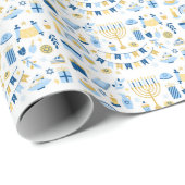 Happy Hanukkah Wrapping Paper Cadeaupapier (Rol Hoek)