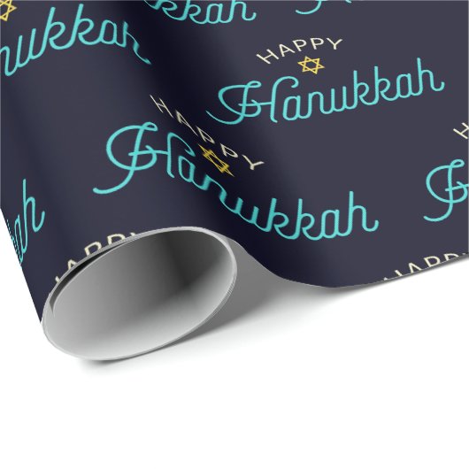 Happy Hanukkah Wrapping Paper Cadeaupapier (Rol Hoek)