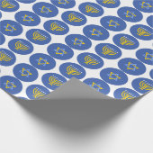 Happy Hanukkah Wrapping Paper Cadeaupapier (Hoek)