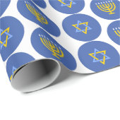 Happy Hanukkah Wrapping Paper Cadeaupapier (Rol Hoek)