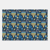 Happy Hanukkah Wrapping Paper Set van 3 (Voorkant)