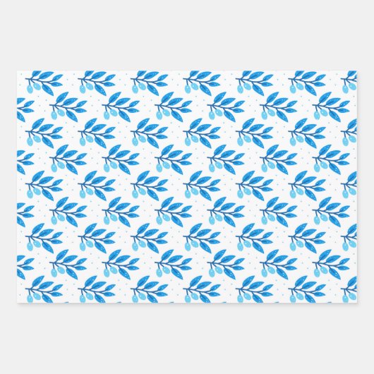 Happy Hanukkah Wrapping Paper Set van 3 (Voorkant 2)
