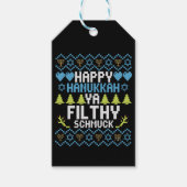 Happy Hanukkah Ya Filthy Schmuck Jewish Sweater Cadeaulabel (Voorkant)