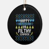 Happy Hanukkah Ya Filthy Schmuck Joodse Sweater Keramisch Ornament (Links)