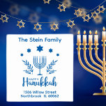 Happy Hanukkah Zelfinktende Stempel<br><div class="desc">.Viel acht dagen en acht nachten van het festival van Lichten met Hanoekakaarten en geschenken. Het festival van de lichten is hier. Licht de menorah aan, speel met het droesdel en feast op latkes en sufganiyots. Viel de geest van Hanukkah met vrienden, familie en geliefden om hen Happy Hanukkah te...</div>