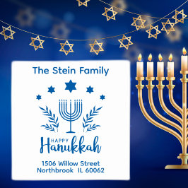 Happy Hanukkah Zelfinktende Stempel