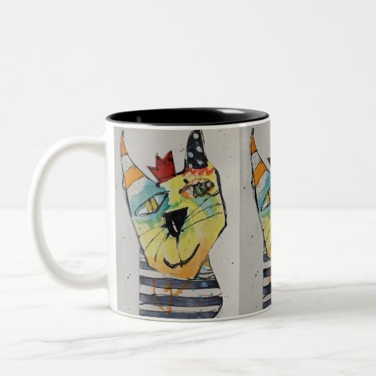 Happy Happy 11oz Mug Tweekleurige Koffiemok (Links)