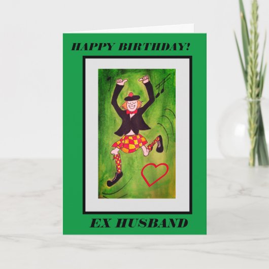 Happy happy Birthday ex husband card Feestdagen Kaart (Voorkant)