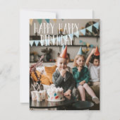 Happy Happy Birthday Flat Kaart (Voorkant)