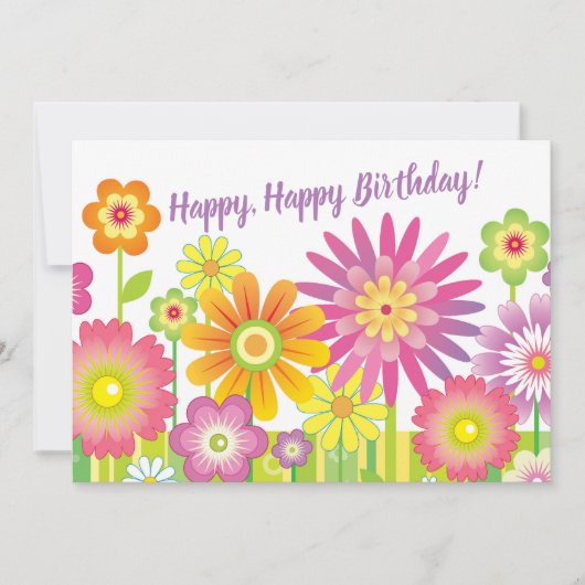 Happy, Happy Birthday Kaart (Voorkant)