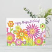 Happy, Happy Birthday Kaart (Staand voorkant)