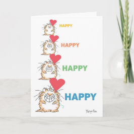 HAPPY HAPPY CAT Valentijnse  door Boynton Feestdagen Kaart