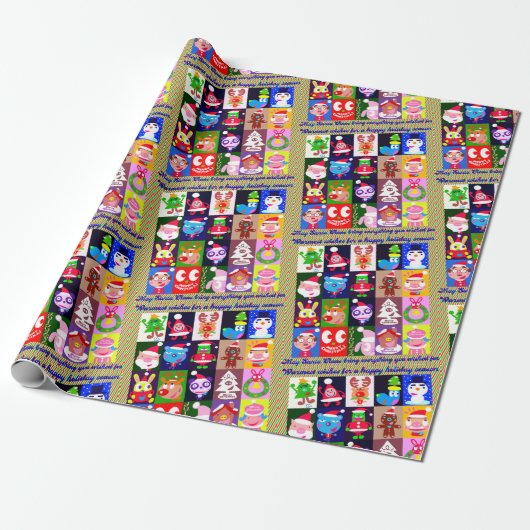 Happy happy holidays!! cadeaupapier (Uitgerold)