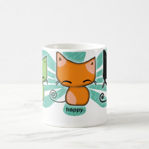 happy.happy.meh katten met een waterbloem op een m koffiemok
