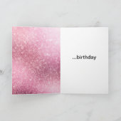 Happy Happy Pink Glitzy Sparkle Kaart (Binnen)