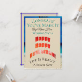 Happy Happy Retirement om het even welke naamgebed Kaart (Voorkant / Achterkant in situ)