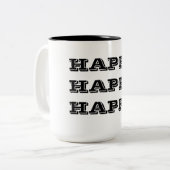 Happy Happy Tweekleurige Koffiemok (Voorkant links)