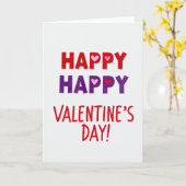 Happy Happy Valentines Day Card Kaart (Gele Bloem)