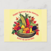 Happy Harvest Cornucopia Uitnodiging Briefkaart (Voorkant)