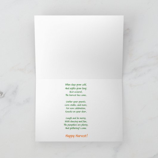 Happy Harvest! Feestdagen Kaart (Binnen)