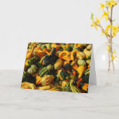 Happy Harvest Gourds Wenskaart Kaart (Gele Bloem)