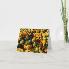 Happy Harvest Gourds Wenskaart Kaart