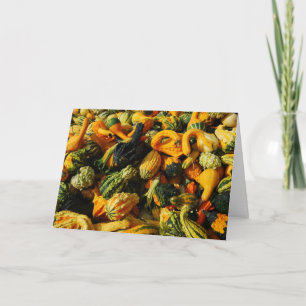 Happy Harvest Gourds Wenskaart Kaart