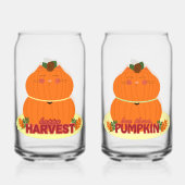 Happy Harvest Pumpkin Cat Blikvorm Glas (Achterkant)