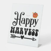 Happy Harvest Reclamebord Met Voetstuk (Voorkant)