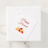 Happy Harvest Red Gold Leaves Bedankjes Labels (In situ)