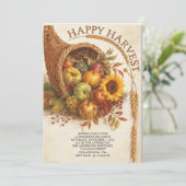 Happy Harvest Thanksgiving Kaart (Staand voorkant)