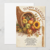 Happy Harvest Thanksgiving Kaart (Voorkant / Achterkant)