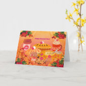 Happy Harvest Time Wenskaart Kaart (Gele Bloem)