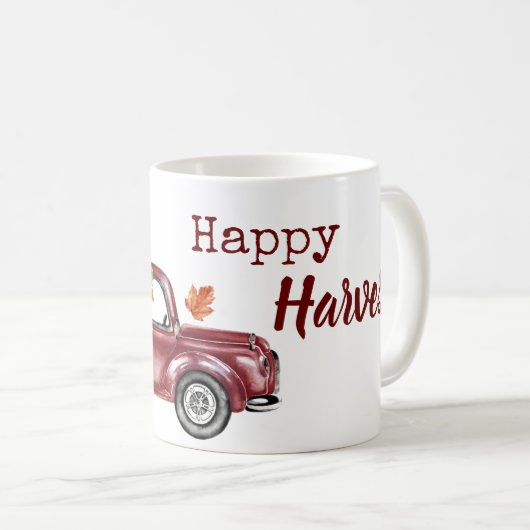 Happy Harvest Waterverf Coffee Mok (Voorkant rechts)