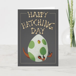 Happy Hatching Day - Dinosaur Birthday-kaart Kaart