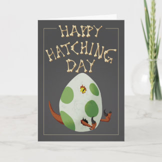 Happy Hatching Day - Dinosaur Birthday-kaart Kaart