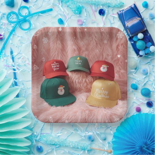 Happy Hats Papieren Bordje (Feest)