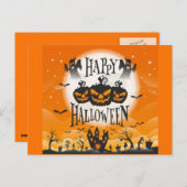 Happy Haunted Halloween Briefkaart (Voorkant / Achterkant)