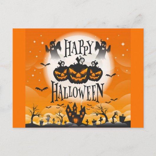 Happy Haunted Halloween Briefkaart (Voorkant)