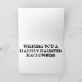 HAPPY HAUNTED HALLOWEEN KAART (Binnen)