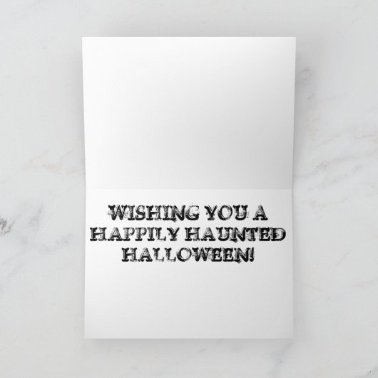 HAPPY HAUNTED HALLOWEEN KAART (Binnen)