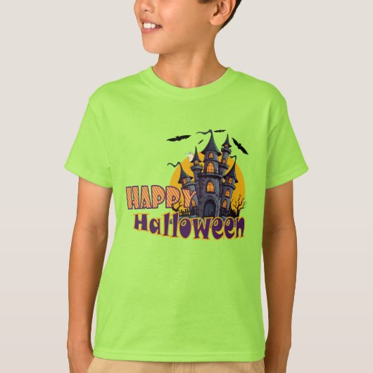 Happy Haunted House Halloween Spooky T-shirt (Voorkant)
