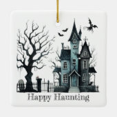 Happy Haunting Customize Keramisch Ornament (Achterkant)