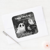 Happy Haunting Ghobold Adventures Vierkante Sticker (Envelop)