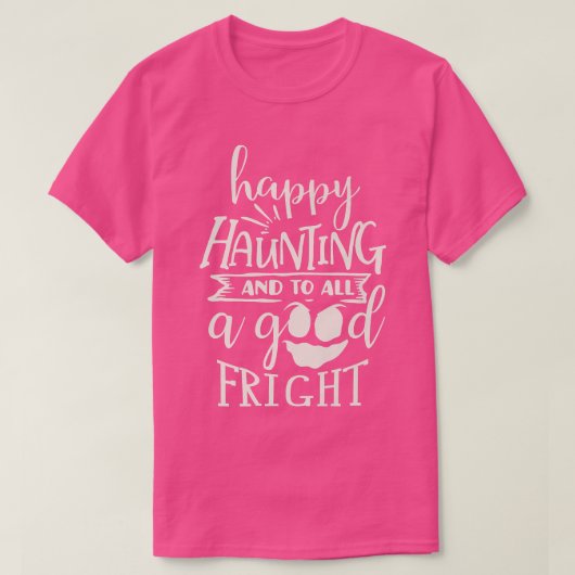 Happy Haunting Ghost Halloween Design T-shirt (Design voorkant)