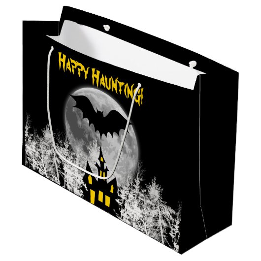 Happy Haunting Groot Cadeauzakje (Voorkant Gekanteld)