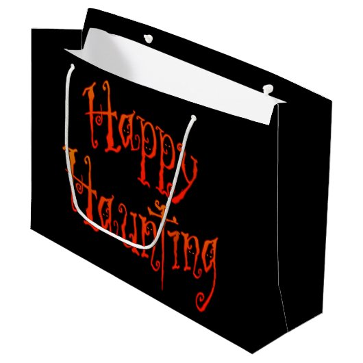 Happy Haunting Groot Cadeauzakje (Voorkant Gekanteld)
