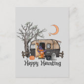 Happy Haunting | Halloween Camper | Spooky Briefkaart (Voorkant)