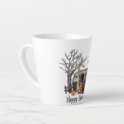 Happy Haunting | Halloween Camper | Spooky Witch Latte Mok (Linkerhoek)