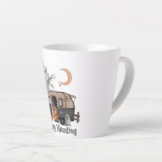 Happy Haunting | Halloween Camper | Spooky Witch Latte Mok (Rechterhoek)